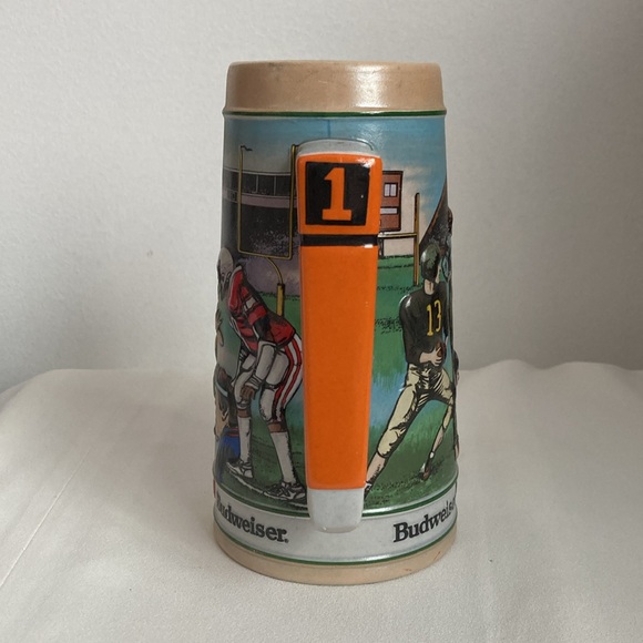 Budweiser Football Gridiron Legacy Beer Mug Stein Vintage - Picture 3 of 6